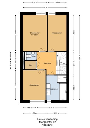 Floorplan - Morgenster 62, 2201 SZ Noordwijk